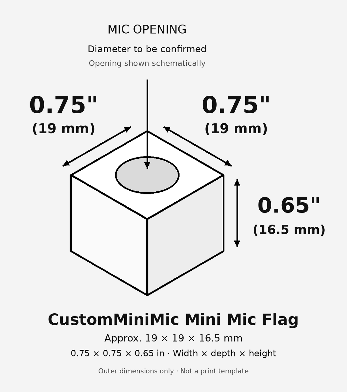 Custom Logo Mic Flag Cube