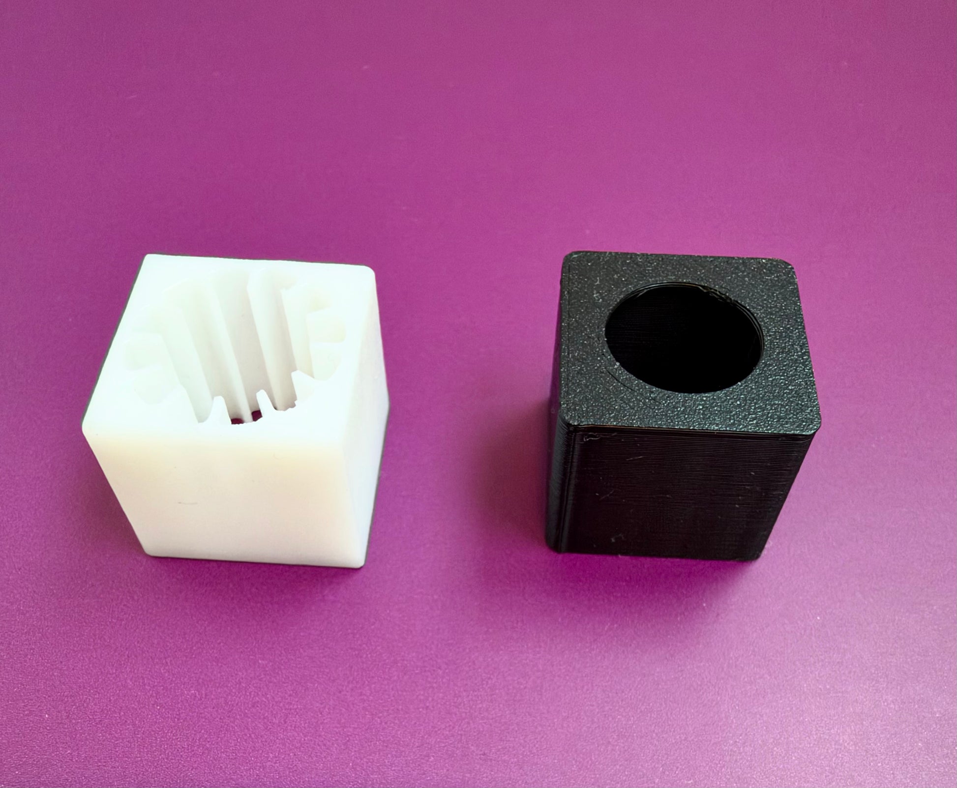 Blank mini mic flag cube size detail