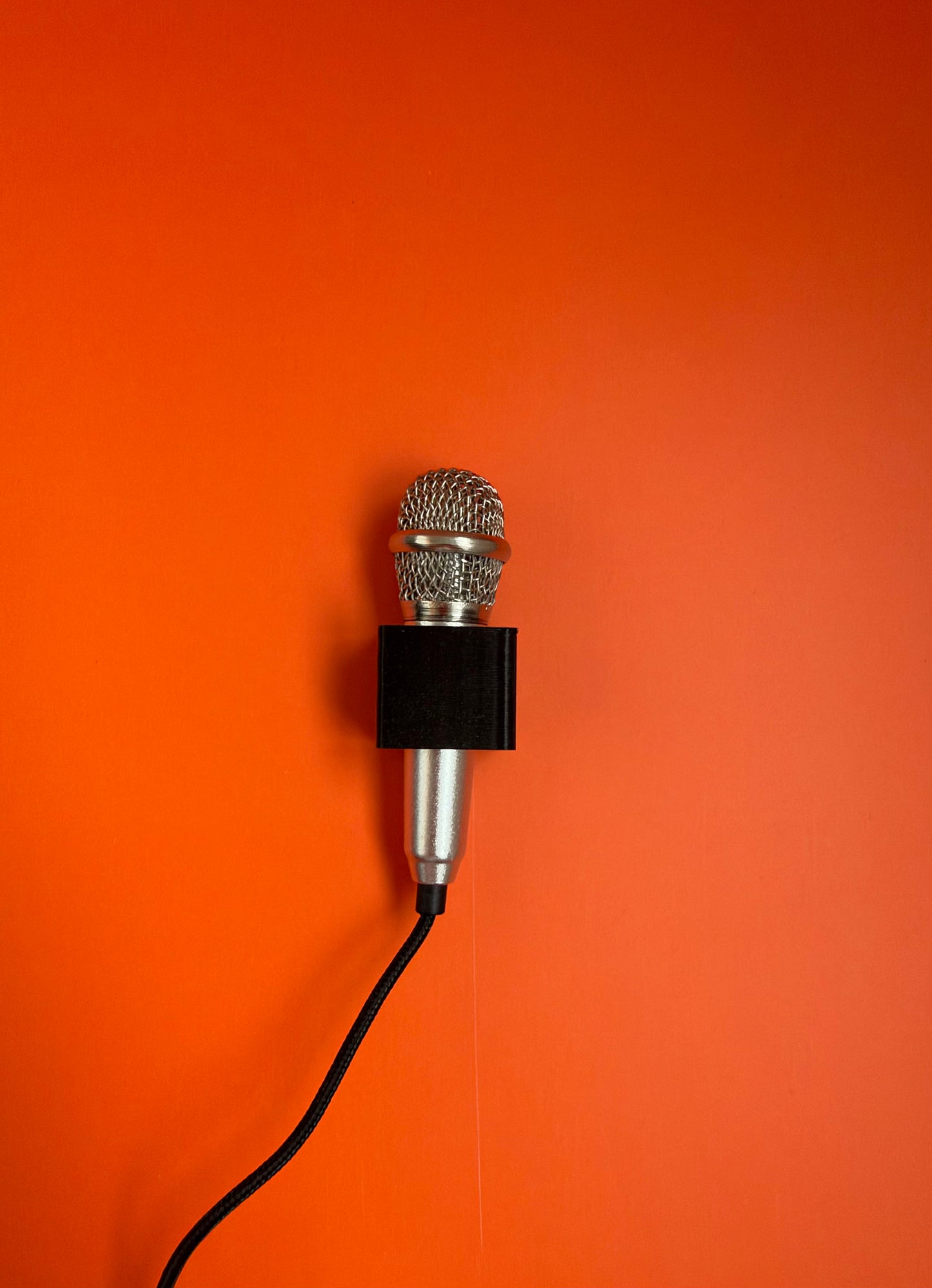 Blank mini microphone set close-up