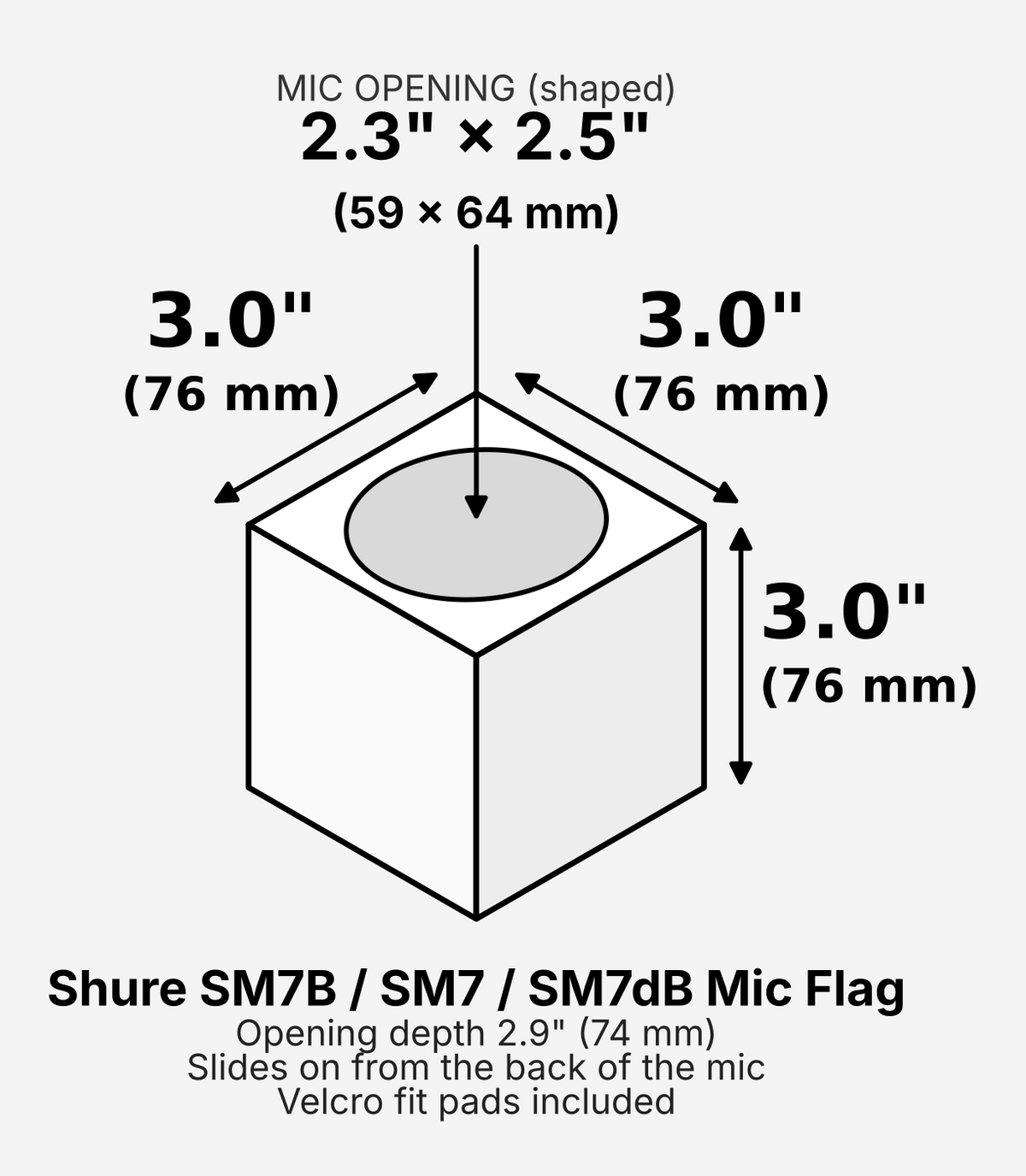 Custom Mic Flag for Shure SM7B – Logo Printed, Guaranteed Fit